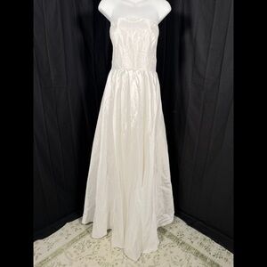 Lulus Revel in the Magic White Strapless Maxi Dress With Pockets Size XL